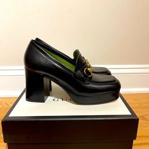 Gucci Houdan Horsebit Platform Leather Loafer